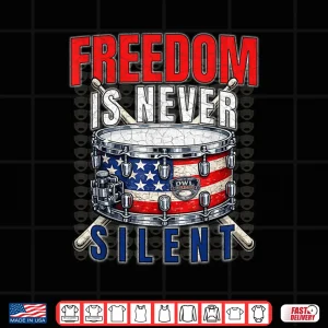 Design Patriotic Drummer USA American Flag Snare Drum Shirt