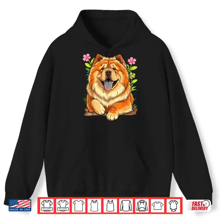 Hoodie Realistic Chow Chow Dog Breed Graphic Shirt