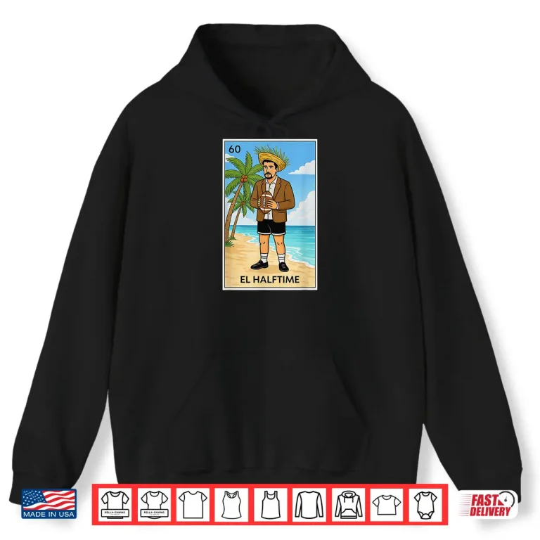 Hoodie El Halftime Vintage Football Beach Graphic Shirt