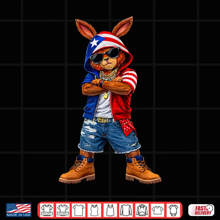 Design Cool Bunny Puerto Rican Flag Hoodie Gifts For Men Women Kids Shirt