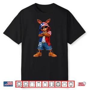 Cool Bunny Puerto Rican Flag Hoodie Gifts For Men Women Kids Shirt