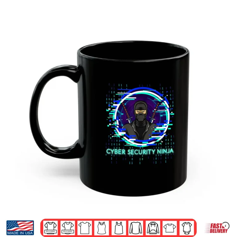 Mug Cybersecurity Ninja Binary Code Programmer Nerd Design Shirt