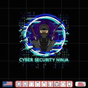 Design Cybersecurity Ninja Binary Code Programmer Nerd Design Shirt