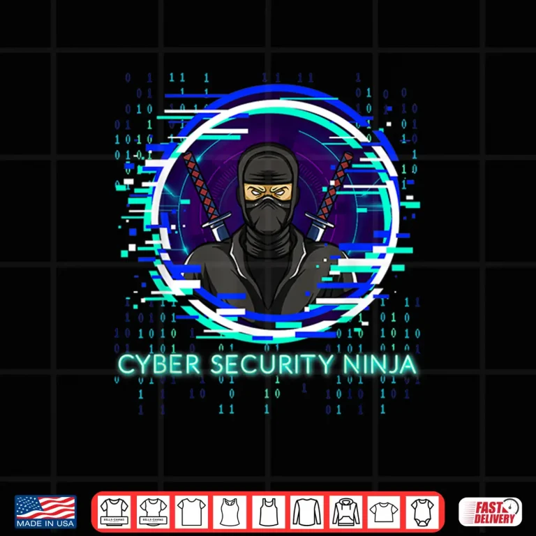 Design Cybersecurity Ninja Binary Code Programmer Nerd Design Shirt