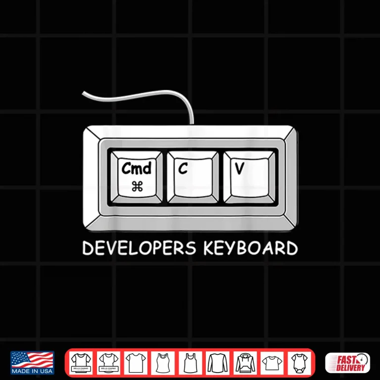 Design Funny Computer Programmer Software Developers Keyboard Shirt