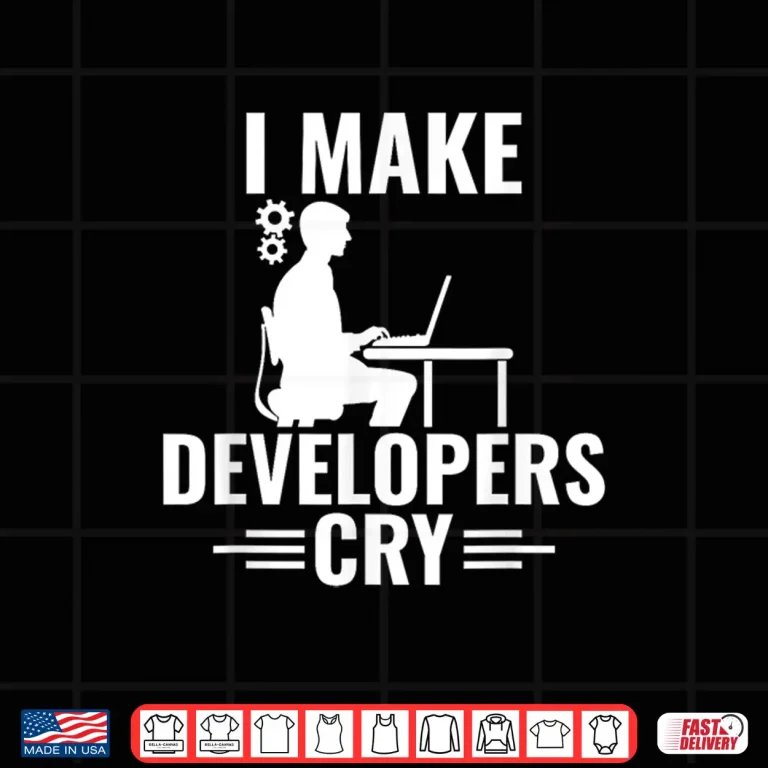 Design I Make Developers Cry Bug Hunting Software Qa Tester Shirt