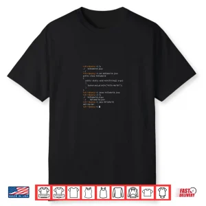 Java Code Shirt For Software Developers Engineers