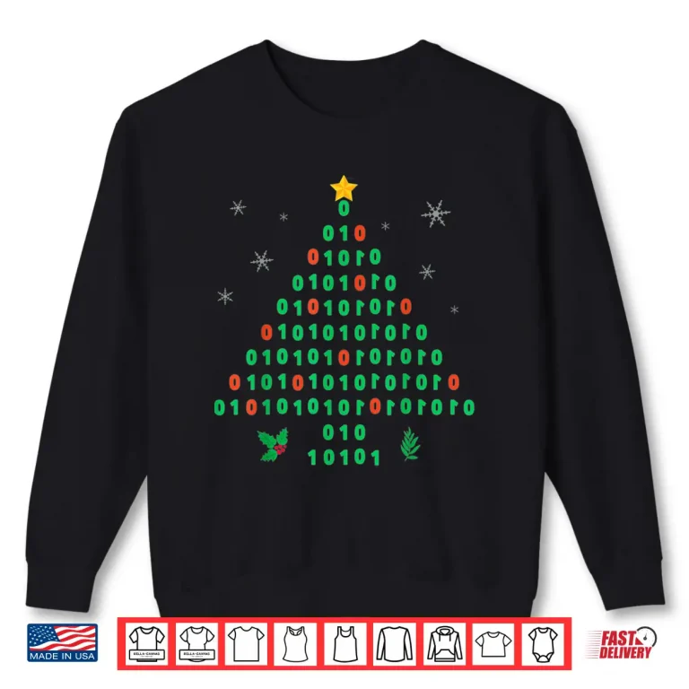 Sweatshirt Christmas Programmer Coder 01 Tree Computer Science Xmas Shirt
