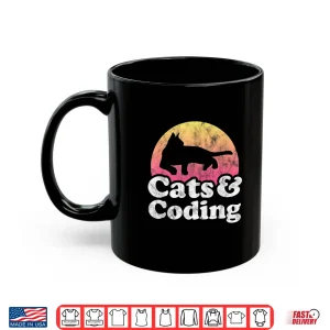 Mug Cats And Coding MenS Or WomenS Cat And Coder Shirt