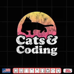 Design Cats And Coding MenS Or WomenS Cat And Coder Shirt