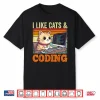 I Like Cats & Coding Men Women Cat Coder Programmer Shirt
