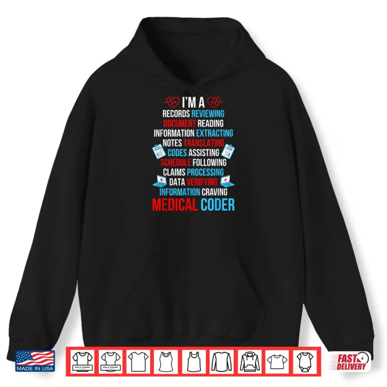 Hoodie Medical Coder Definition Medical Coding Medical Coders Shirt