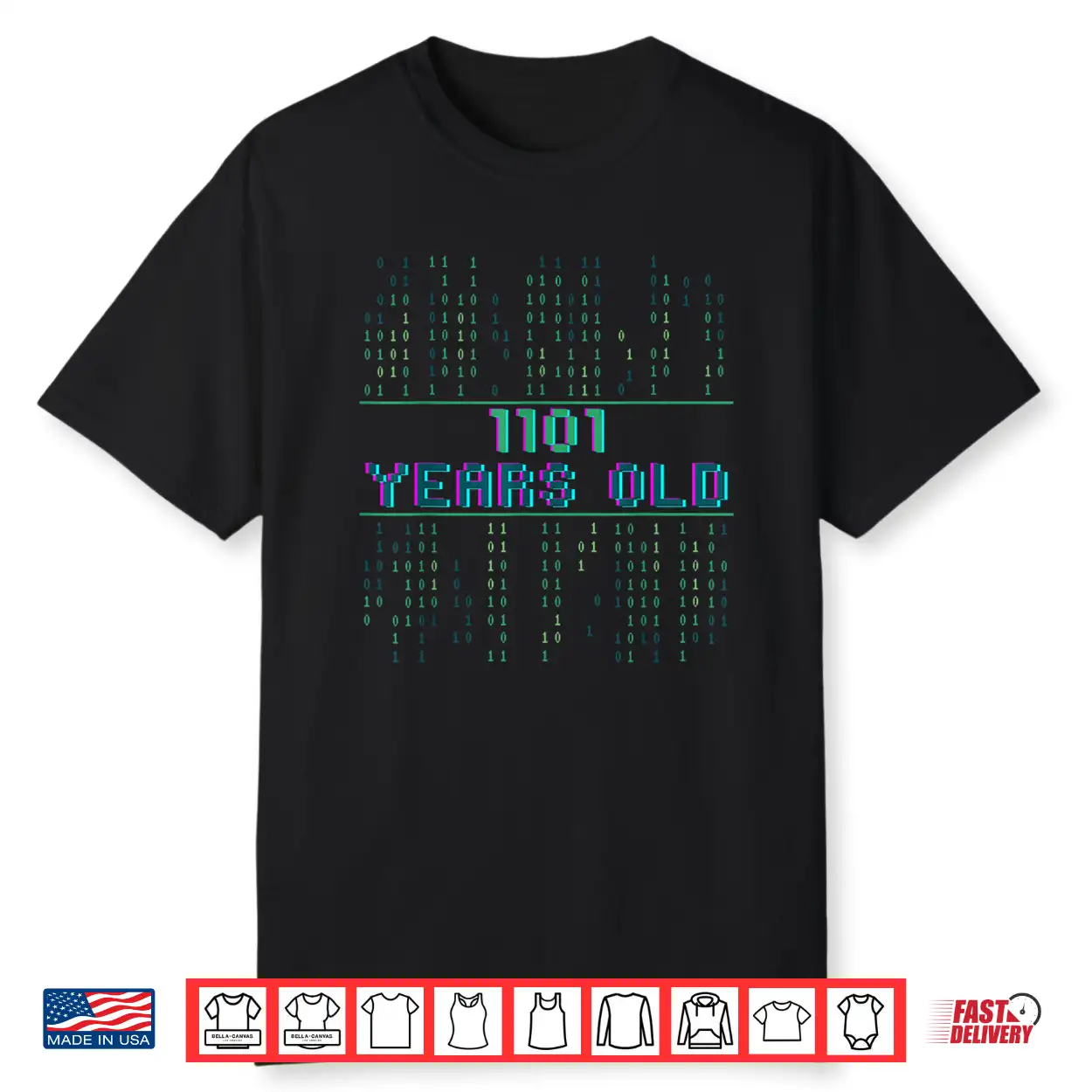 13Th Birthday 13 Years Old Binary Code Coder Computer Scienc Shirt 13Th Birthday 13 Years Old Binary Code Coder Computer Scienc Shirt