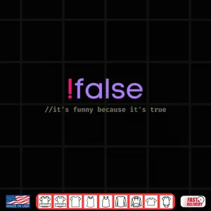 Design Funny False Programming Geek Programmer Humor Js Coder Shirt