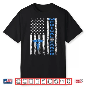 Medical Coder American Flag Clinical Coder Shirt