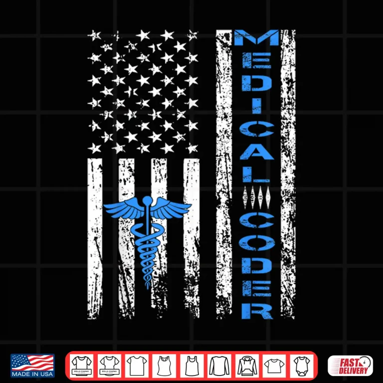 Design Medical Coder American Flag Clinical Coder Shirt