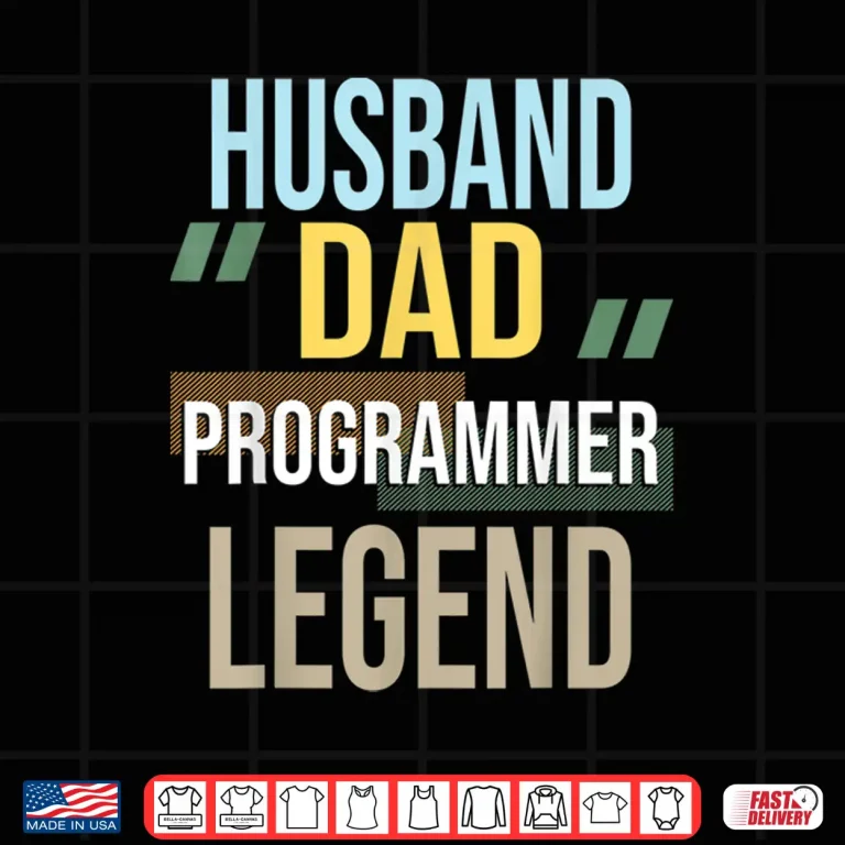 Design Mens Husband Dad Programmer Legend Computer Science Coding Coder Shirt