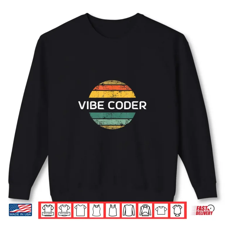 Sweatshirt Vibe Coder Retro Vintage Sunset Shirt