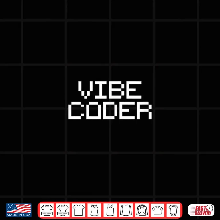Design Vibe Coder Minimalist Ai Video Game Coding Programming Shirt
