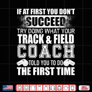 Design Funny Track Field Coach Tshirt Thank You Gift For Coaches