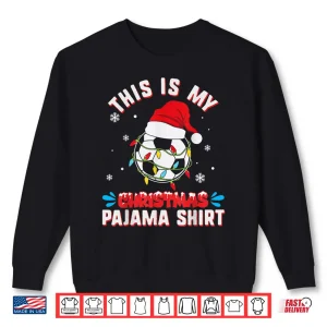 Sweatshirt This Is My Christmas Pajama Shirt Cute Christmas Soccer Ball Shirt