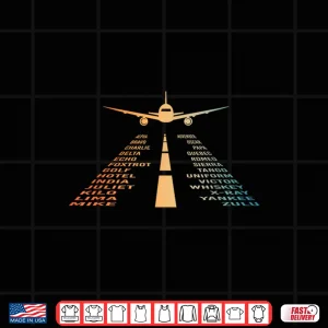 Design Airplane Lover Phonetic Alphabet Future Pilot Shirt