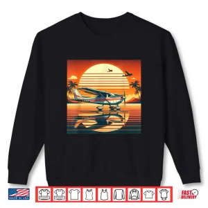 Sweatshirt C 172 Skyhawk Vintage C172 Airplane Retro Sunset Pilot Shirt