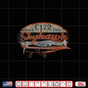 Design C 172 Skyhawk Vintage Retro C172 Airplane Flying Pilot Shirt