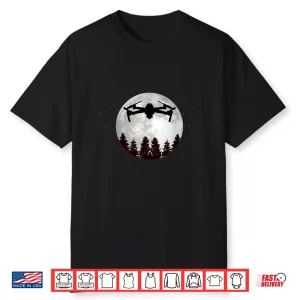 Drone Pilot Full Moon Quadcopter Operator Rc Gift Shirt