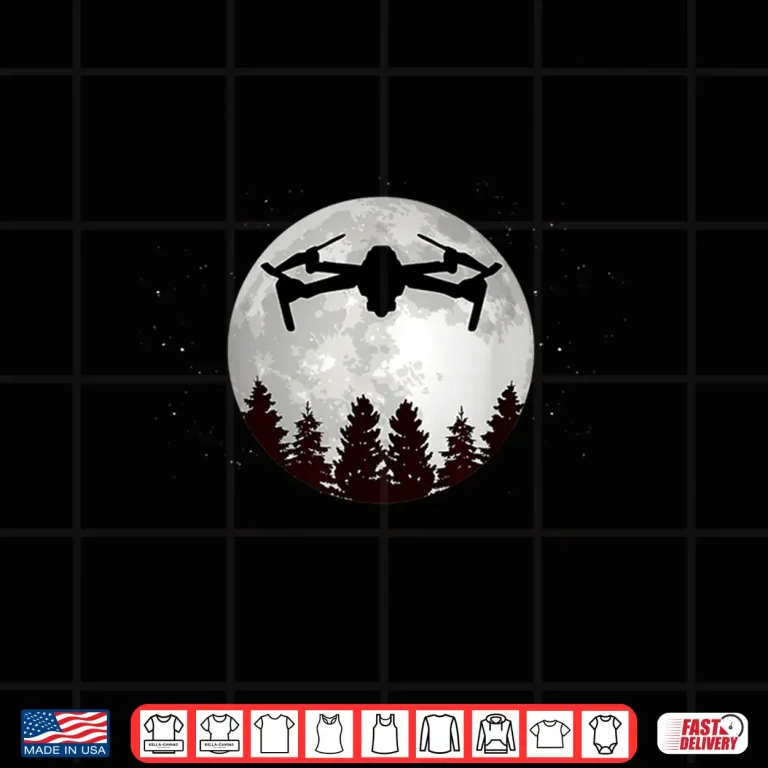 Design Drone Pilot Full Moon Quadcopter Operator RC Gift Shirt