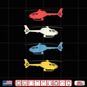 Design Helicopter Pilot Vintage Aviation Flying Helicopters Pilots Shirt