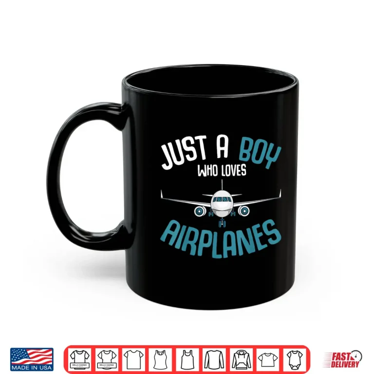 Mug Just a Person Who Loves Airplanes Plane Pilot Shirt
