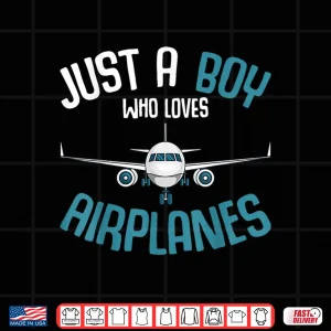 Design Just a Person Who Loves Airplanes Plane Pilot Shirt