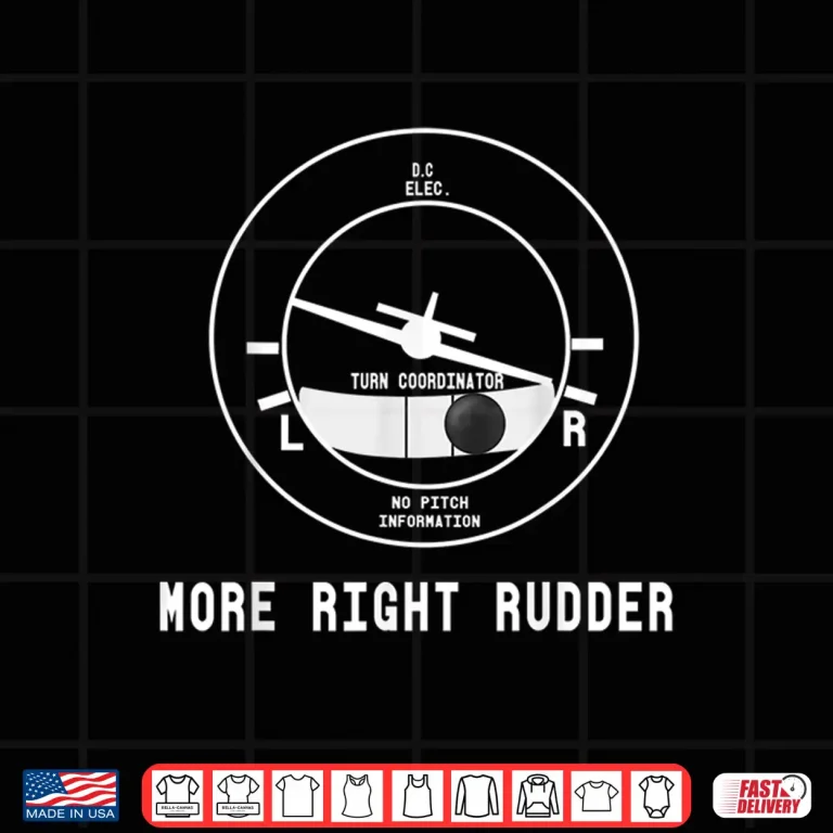 Design More Right Rudder CFI Flight Instructor Pilot Funny Shirt