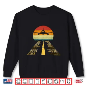 Sweatshirt Phonetic Alphabet Airplane Pilot Gift Shirt