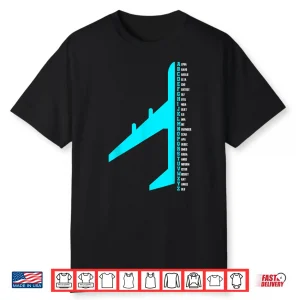Phonetic Alphabet Pilot Airplane Funny Aviator Lover Shirt
