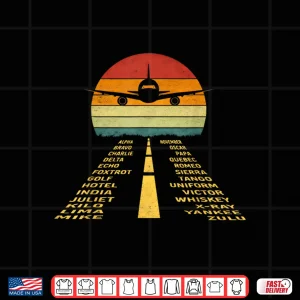 Design Phonetic Alphabet Airplane Pilot Gift Shirt