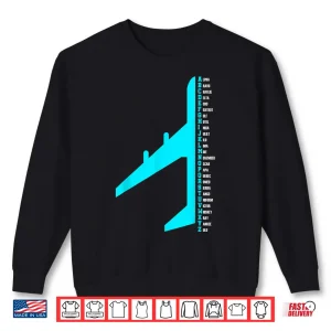 Sweatshirt Phonetic Alphabet Pilot Airplane Funny Aviator Lover Shirt