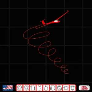 Design Sailplane in a Thermal Aviation Glider Pilot Shirt