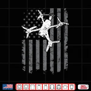 Design USA Flag FPV Drone Freestyle Race Quadcopter Pilot on Back Shirt