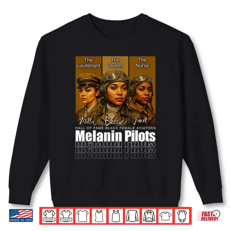 Sweatshirt Bessie Coleman Inspired Pilot History Shirt