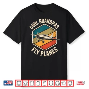 Cool Grandparents Fly Planes Aviation Funny Pilot Grandparent Shirt