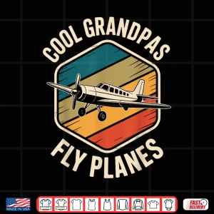 Design Cool Grandparents Fly Planes Aviation Funny Pilot Grandparent Shirt