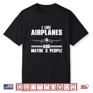 Funny Airplane Design Aviation Aviator Pilot Shirt