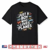 Just A Person Who Loves Planes Funny Pilot Airplane Lover Shirt