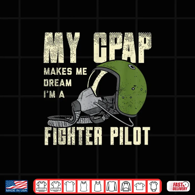 Design Snoring CPAP as a Fighter Pilot Mask Funny Gift Shirt