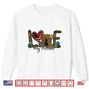 Sweatshirt I Love My Veteran Camouflage USA Flag Military Army Spouse Shirt