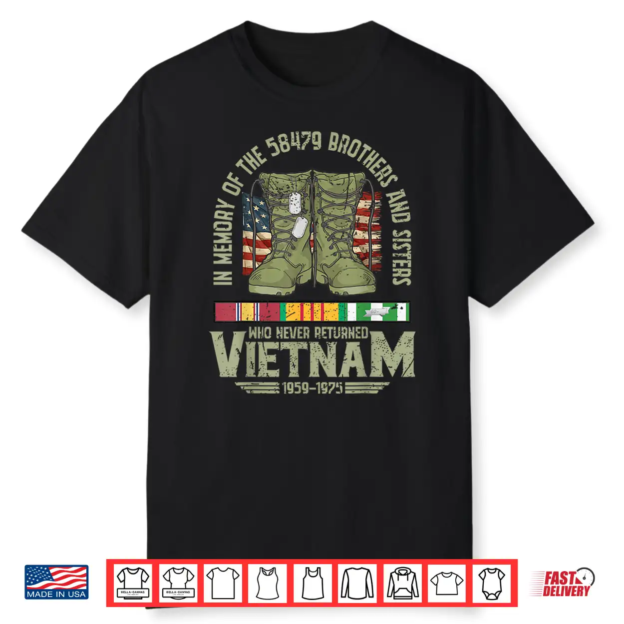 In Memory Of The 58479 Vietnam Veteran Us Flag Veterans Day Shirt In Memory Of The 58479 Vietnam Veteran Us Flag Veterans Day Shirt