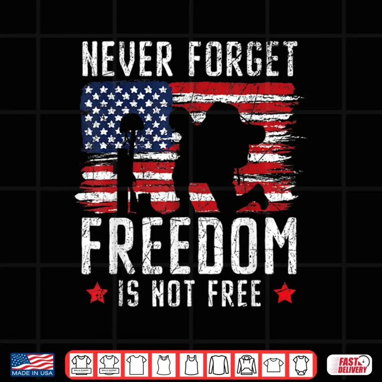Design Never Forget Freedom Is Not Free USA American Memorial Day Shirt