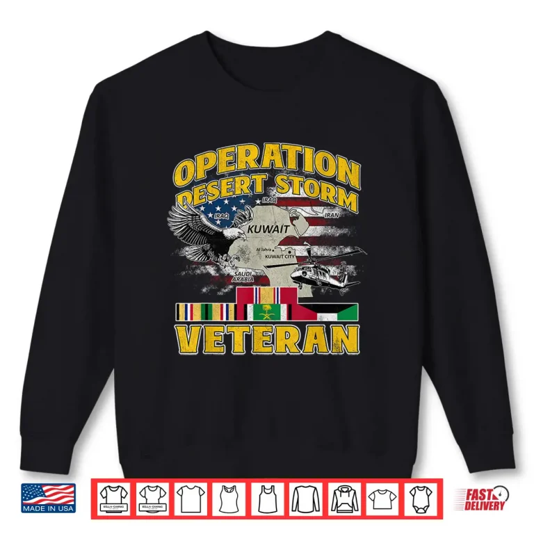 Sweatshirt ODS Veteran Operation Desert Storm Ribbon Vintage Iraq Shirt 1